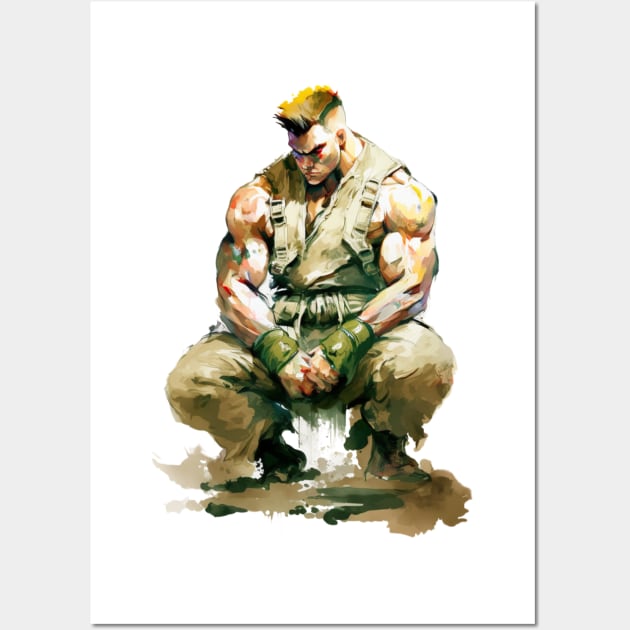 Guile Watercolor - Original Artwork Wall Art by Labidabop